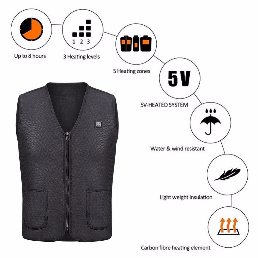 Outdoor USB Infrared Heating Vest