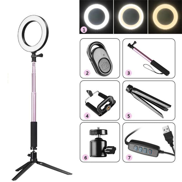 Dimmable LED Selfie Ring Light