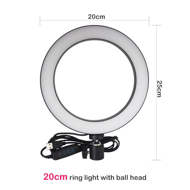 Dimmable LED Selfie Ring Light