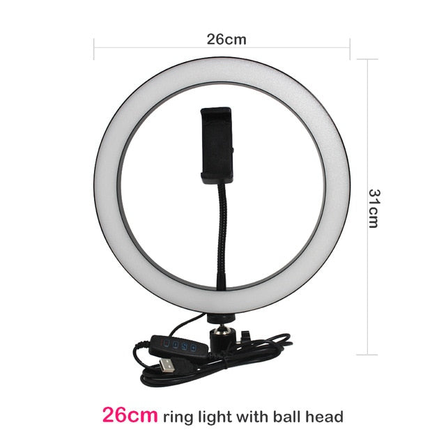 Dimmable LED Selfie Ring Light