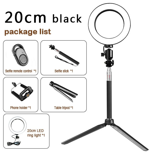 Dimmable LED Selfie Ring Light